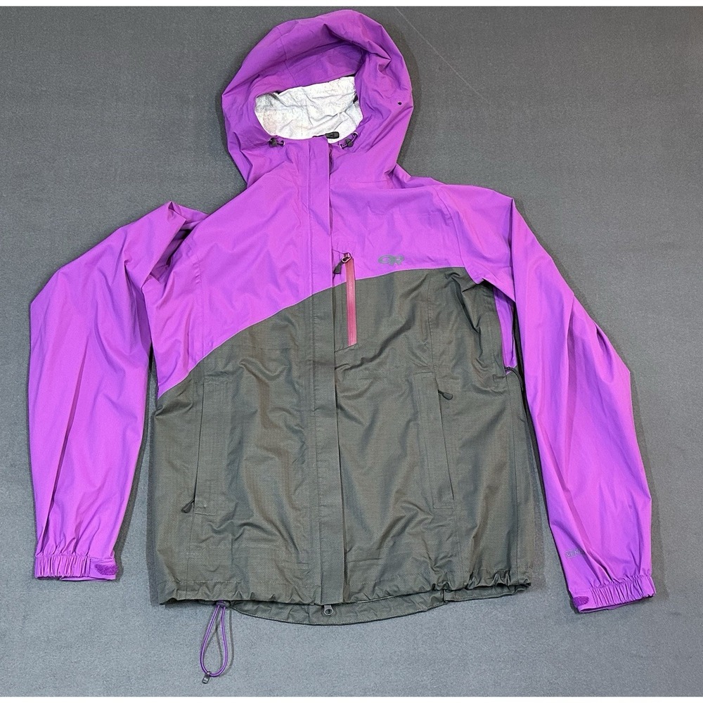 Outdoor Research Jacket Womens Gray Purple Waterproof Ventia Size L